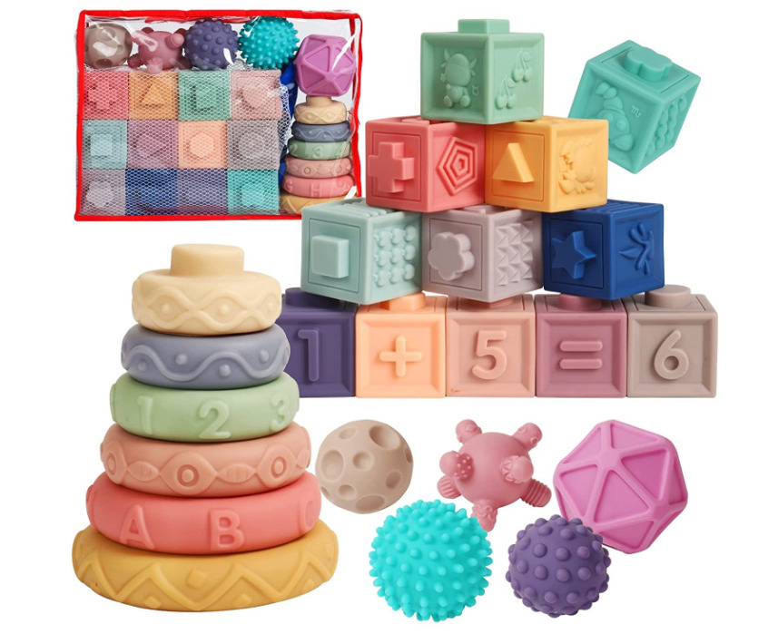 Montessori Building Blocks for Babies 1-3 Years Old