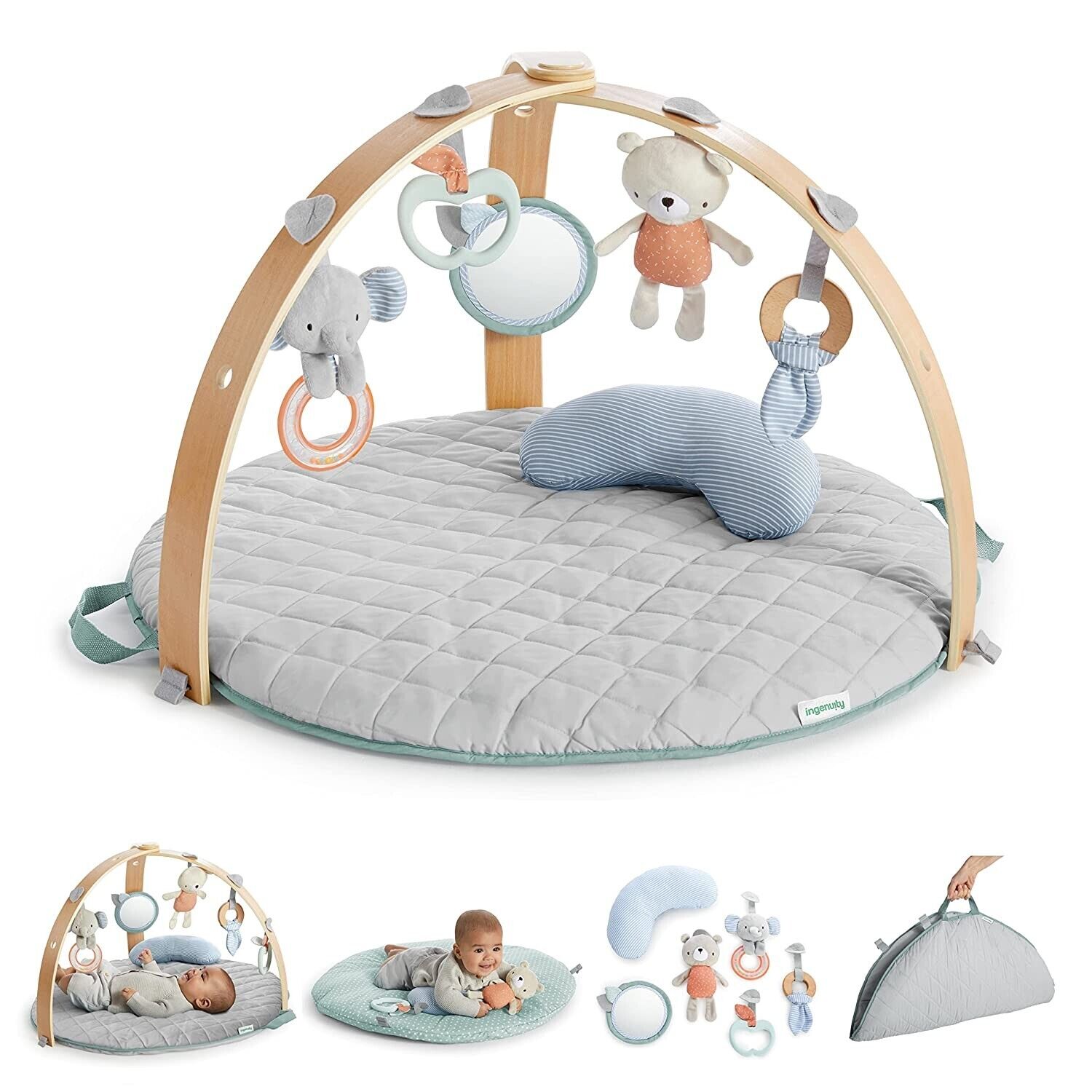 Ingenuity Reversible Duvet Activity Gym with Toy Bar