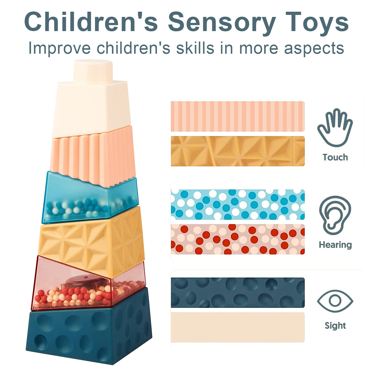 Montessori Stacking Blocks for Toddlers