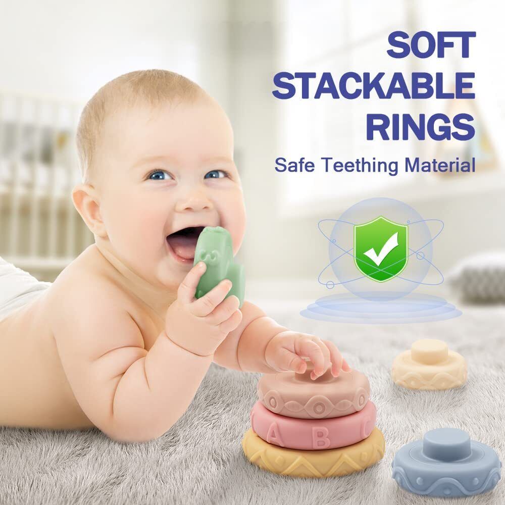 Soft Infant Teething and Building Blocks Set