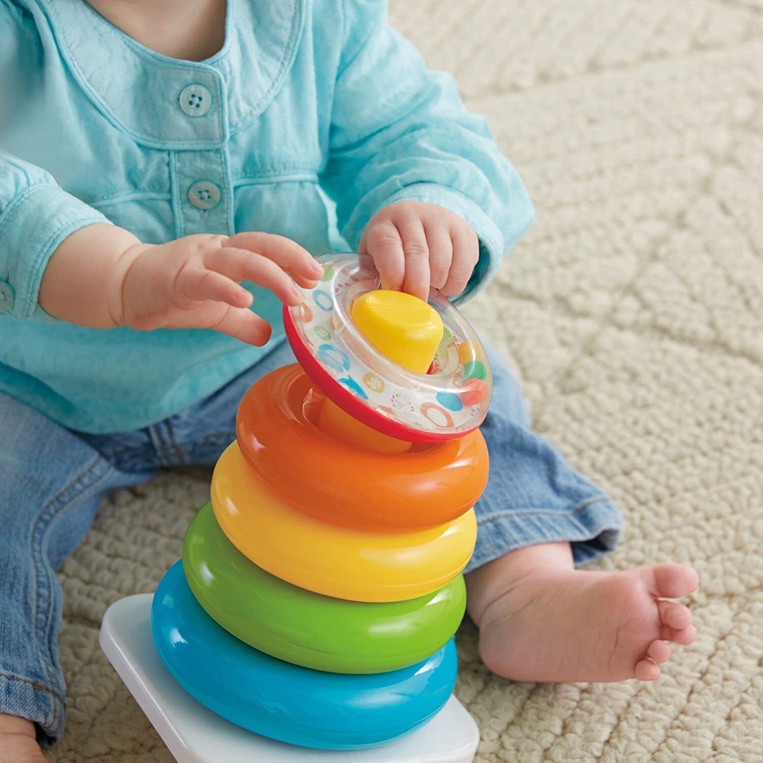 Baby Toy Gift Set: Stacking Toy & Blocks