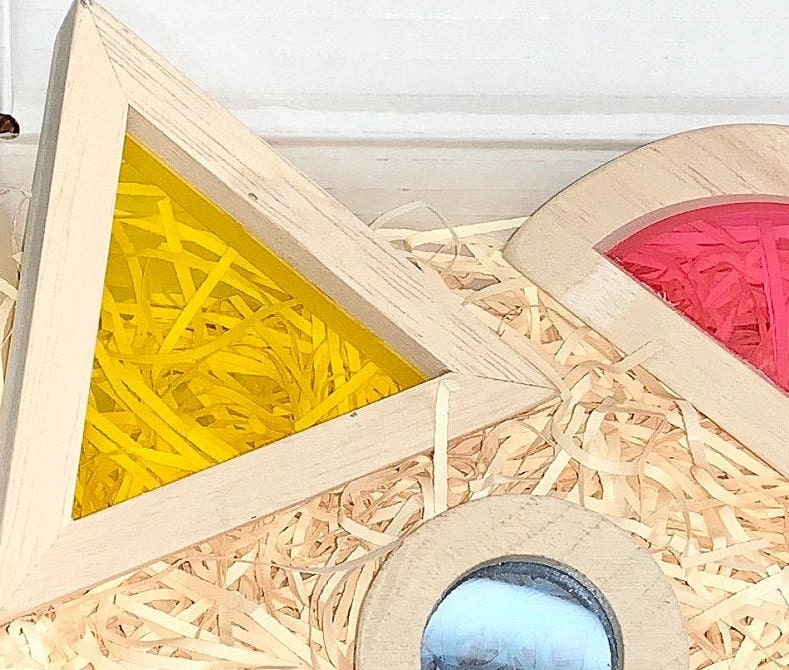 Wooden Acrylic Sensory Building Blocks Set