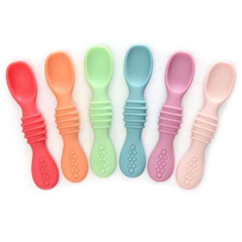 Silicone Rainbow Spoon Set for Babies & Toddlers