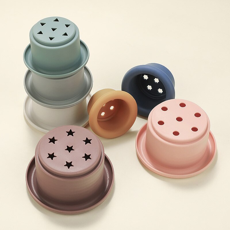 Silicone Teether & Stacking Toy Set for Babies