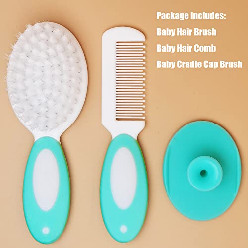 Soft Bristle Baby Hair Brush and Comb Set