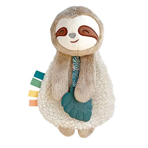 Itzy Ritzy Sloth Lovey with Teether & Ribbons