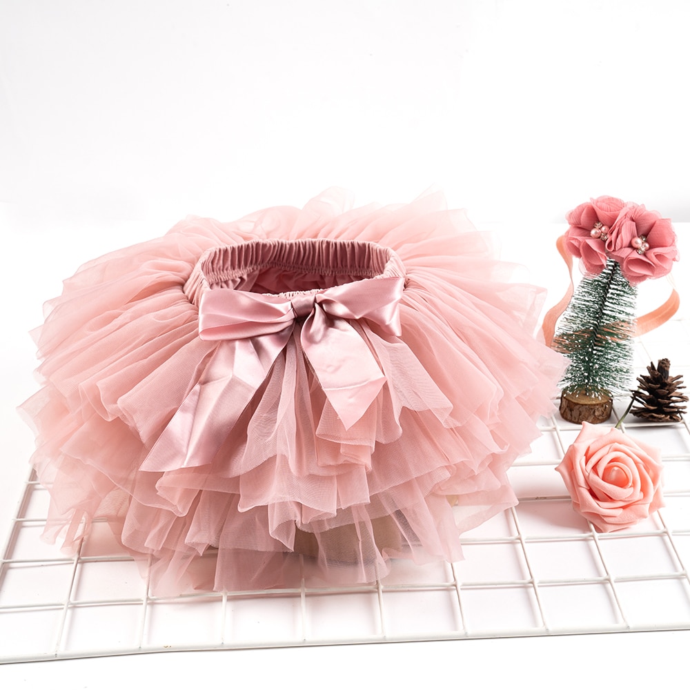 Rainbow Tulle Tutu Bloomers Set for Baby Girls
