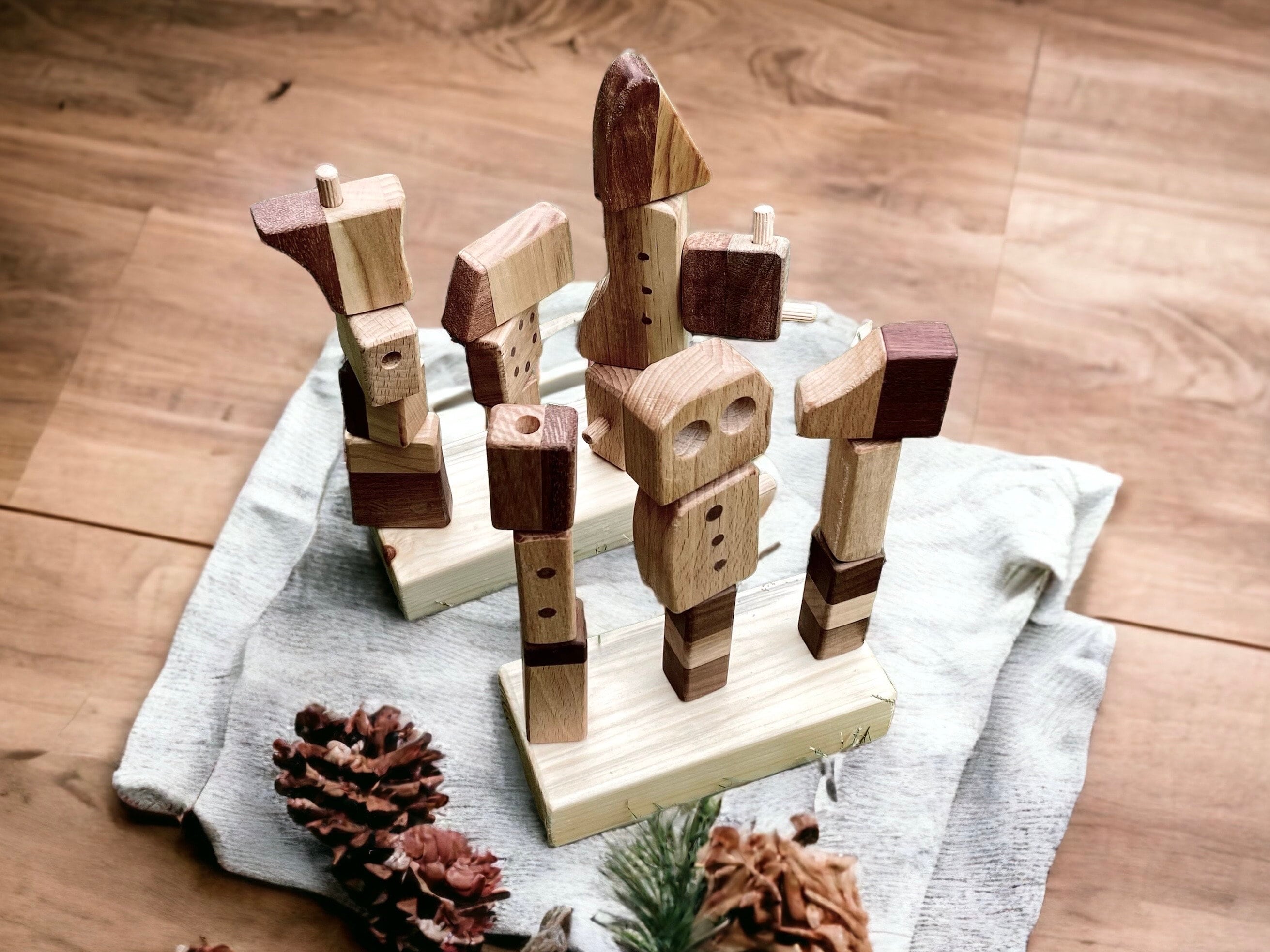 Handmade Educational Wooden Block Set