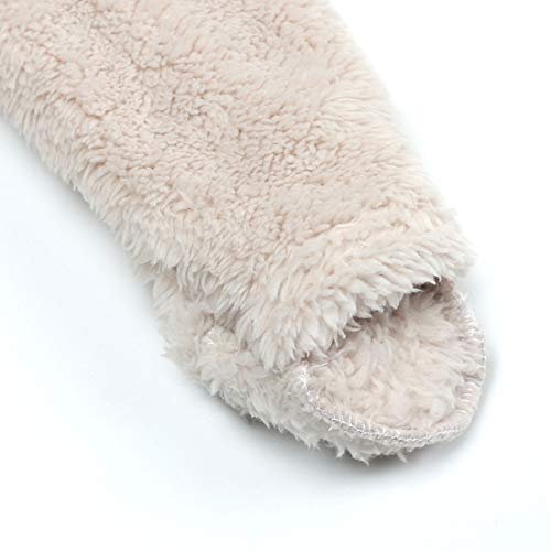 Soft Fleece Baby Jumpsuit Footed Snowsuit - Beige