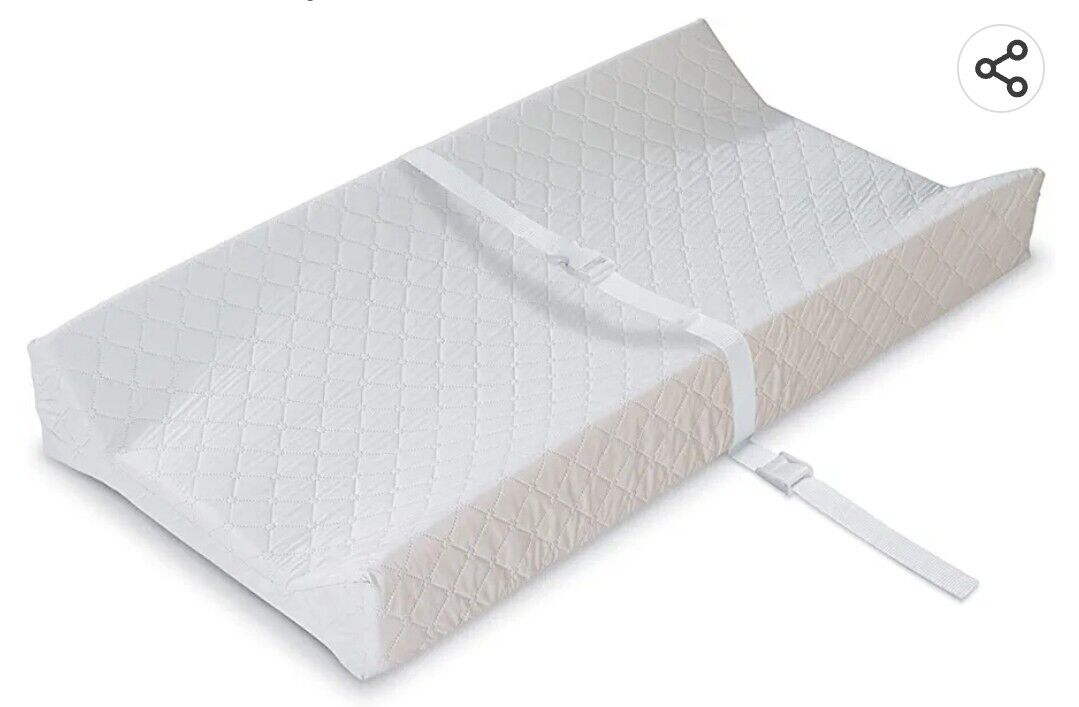 Summer Infant Contoured Changing Pad, 16” x 32”, White 