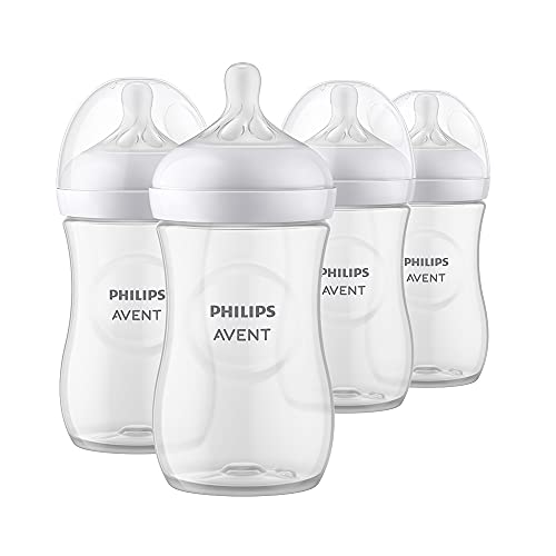 Philips AVENT Clear Baby Bottle with Nipple, 9oz