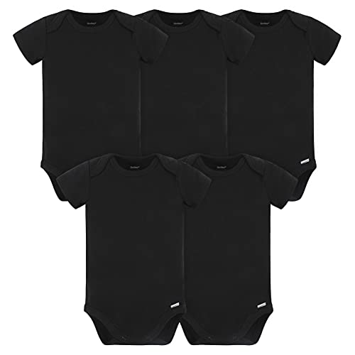 5-Pack Gerber Baby Onesies, Black, 0-3 Months