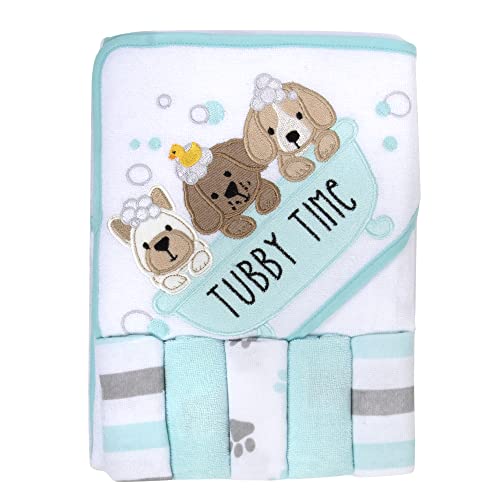 Hooded Towel & Washcloth Set for Infants (Pristine Pups)