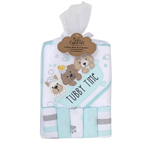 Hooded Towel & Washcloth Set for Infants (Pristine Pups)