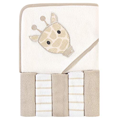 Hudson Baby Giraffe Hooded Towel & Washcloths