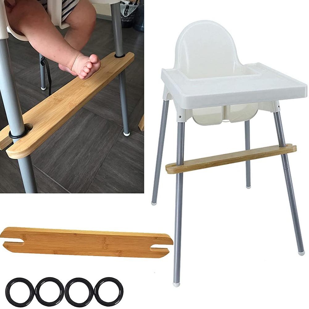 Bamboo High Chair Footrest with Rubber Ring
