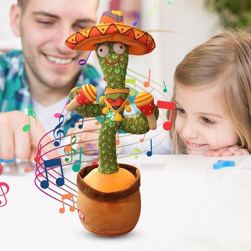 Recordable Singing Cactus Plush Toy for Kids