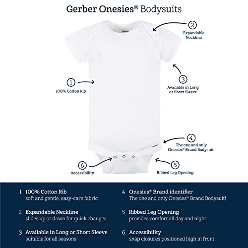 Gerber Baby 8-Pack Short-Sleeve Onesies Bodysuit