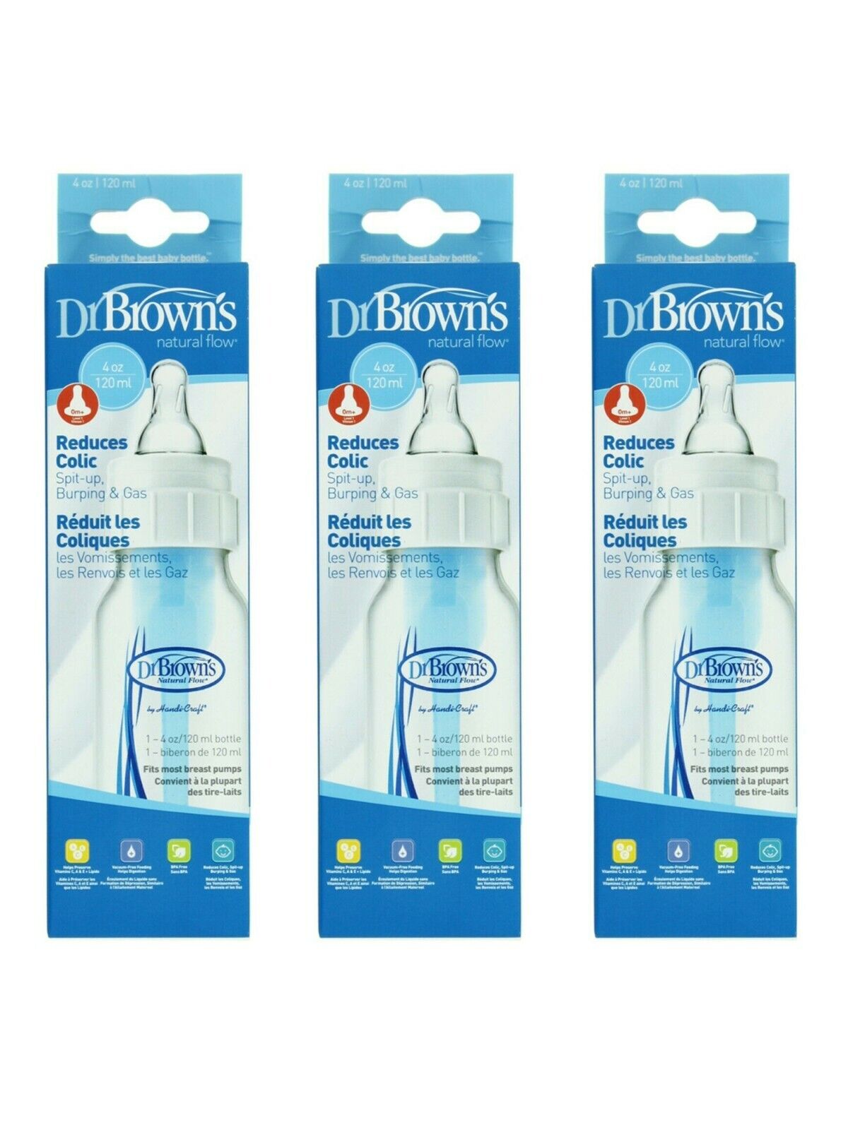 Dr. Brown's Anti-Colic Baby Bottle, 4oz