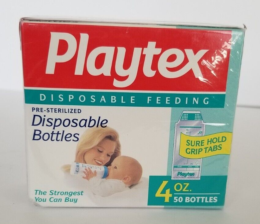 Playtex Pre-Sterilized Disposable 4 oz bottle liners 50 ea