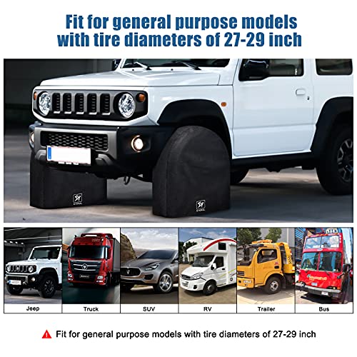 4 Pack Upgraded 5 Layer RV Tire Covers