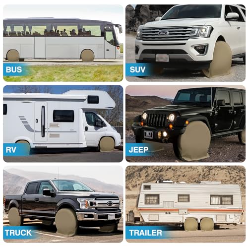 Kohree Set of 4 RV Tire Covers, Heavy Duty