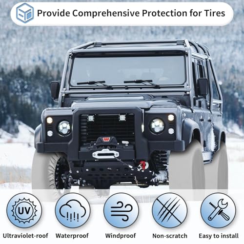 RV Spare Tire Covers Set of 4, Waterproof & UV-Proof