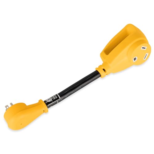 Camco RV Electrical Adapter: 15A Male to 30A Female