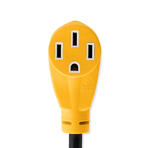 Camco RV Electrical Adapter 15M/50F, 12" Black