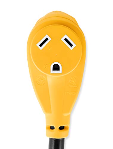 Camco RV Electrical Adapter: 15A Male to 30A Female