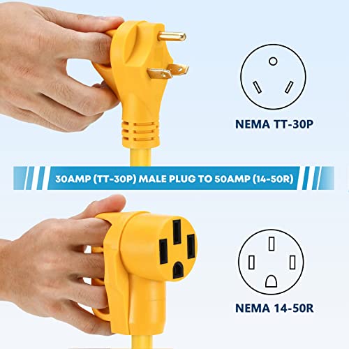 Kohree Heavy Duty 30A to 50A RV Adapter