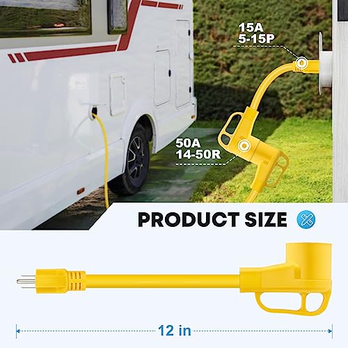 Kohree 50A to 110V RV Power Adapter Cord