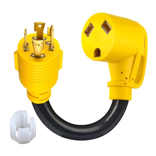 Heavy Duty Locking RV Generator Adapter 30Amp 4 Prong
