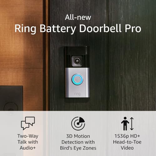 2024 Ring Battery Doorbell Pro: 2-Way Talk, Motion Detection