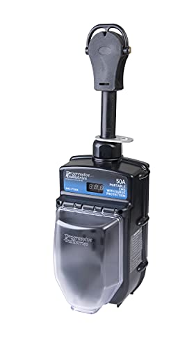 Progressive 50 Amp RV Surge Protector with Electrical Management & Tri-Lynx 10-Pack Levelers