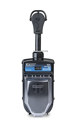 Progressive 50 Amp RV Surge Protector with Electrical Management & Tri-Lynx 10-Pack Levelers