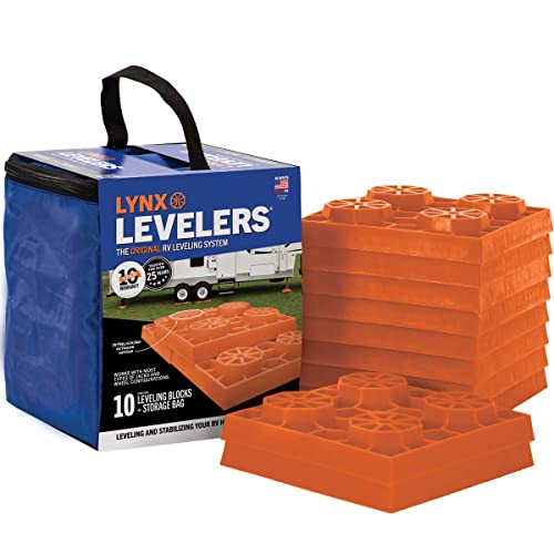 Progressive 50 Amp RV Surge Protector with Electrical Management & Tri-Lynx 10-Pack Levelers