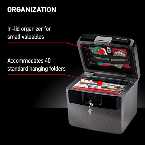 Fireproof Waterproof Document Safe with Key Lock