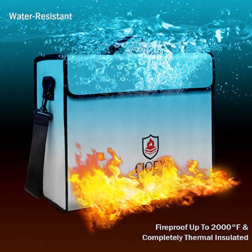 Fireproof Document Bag with Lockable Zipper