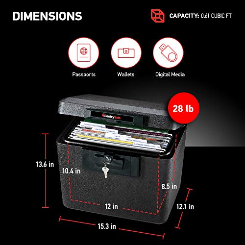 Fireproof Document Safe Box with Key Lock
