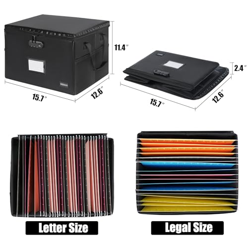 Fireproof Water-Resistant File Organizer Box