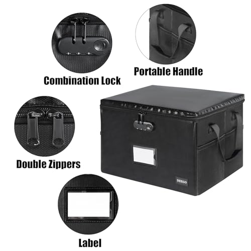 Fireproof Water-Resistant File Organizer Box