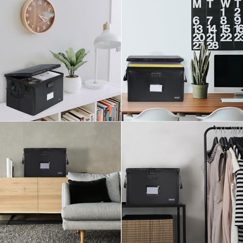 Fireproof Water-Resistant File Organizer Box