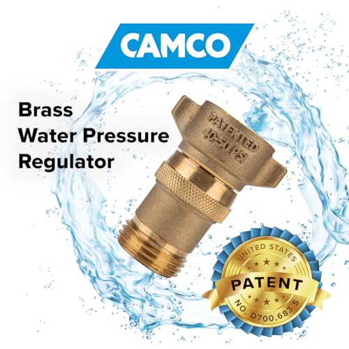 Camco Brass RV Water Pressure Regulator - 40-50 PSI