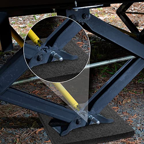 8 Piece RV Jack Blocks Rubber Pads - 12 x 12 x 0.8 Inches