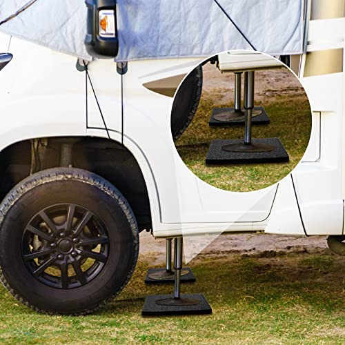 8 Piece RV Jack Blocks Rubber Pads - 12 x 12 x 0.8 Inches