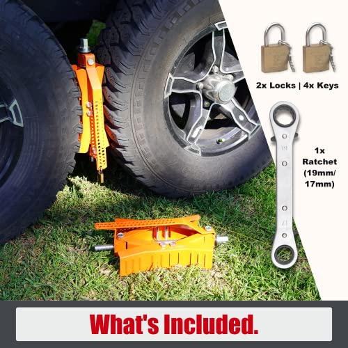 RV Wheel Chock Stabilizer X Chocks Set 2-Pack