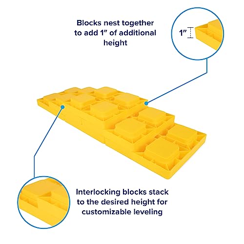 Camco RV Leveling Blocks - 10-Pack with Storage Bag