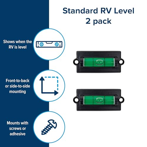 Camco RV Level with Easy Install - 2 Pack