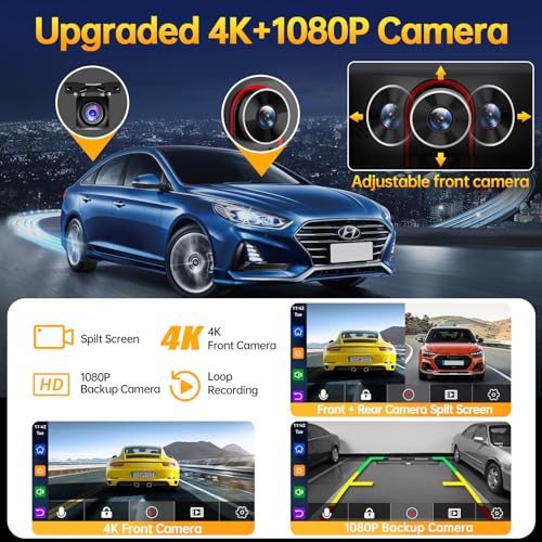 Jataza 9" Wireless CarPlay Android Auto Screen with GPS